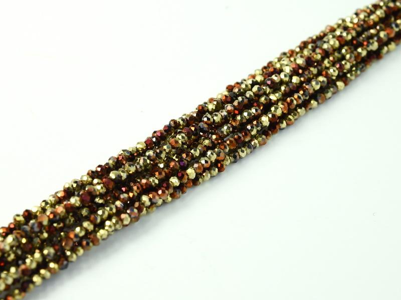 Rondelle 1 mm Black California Gold Rush