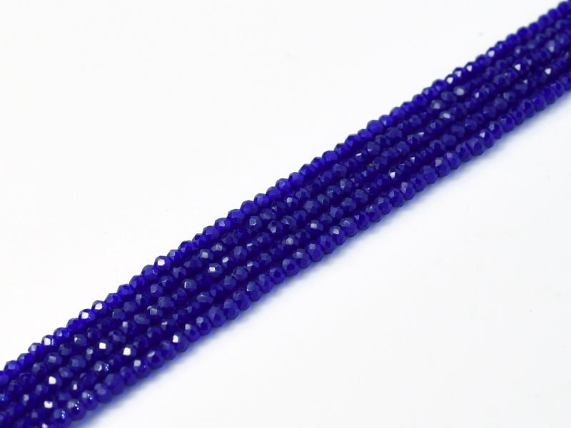 Rondelle 1 mm Cobalt Blue