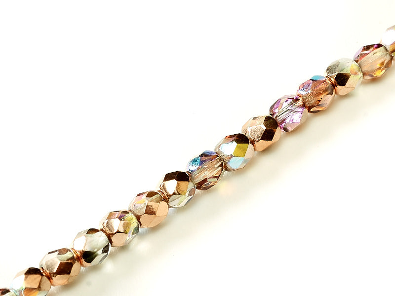 Fire Polished 4 mm Crystal Copper Rainbow 98533 60st