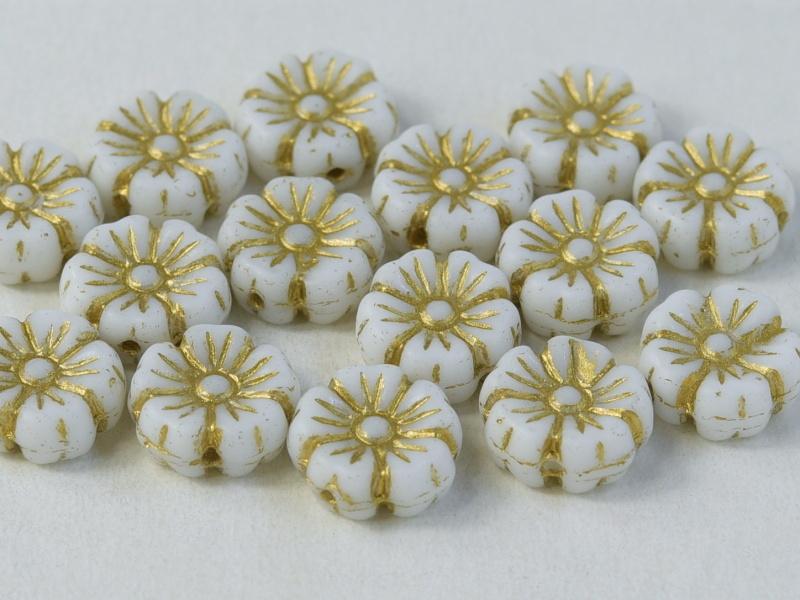 Tsjechisch glas Bloem kraal 9mm Flower beads 54202 &