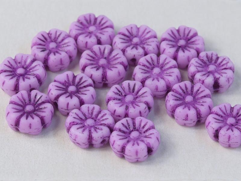 Tsjechisch glas Bloem kraal 9mm Flower beads 54326 &