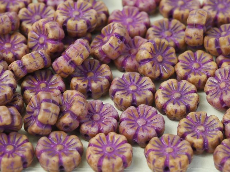 Tsjechisch glas Bloem kraal 9mm Flower beads 96834  &