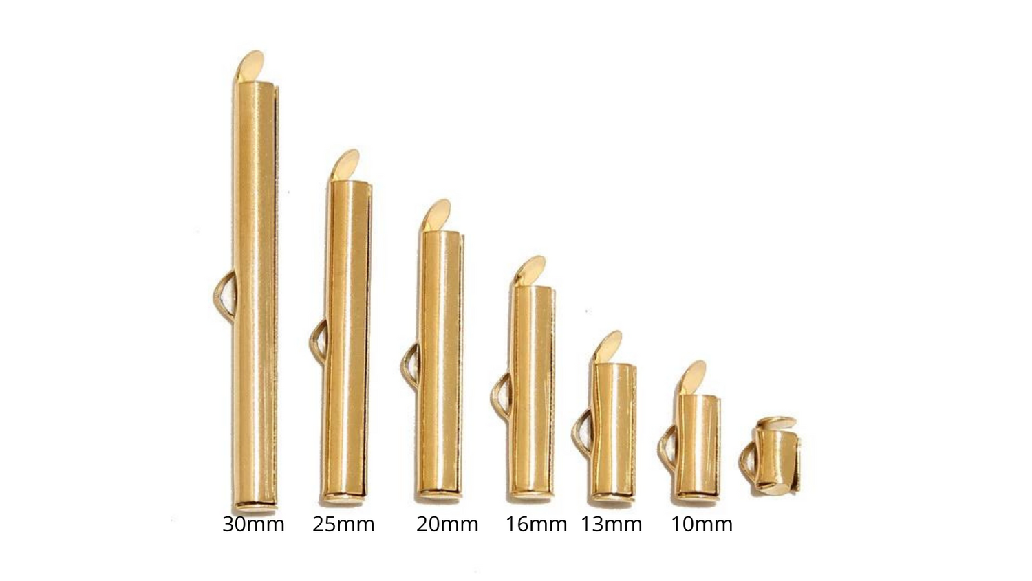 RVS Delica Slide goud 10mm 4 stuks