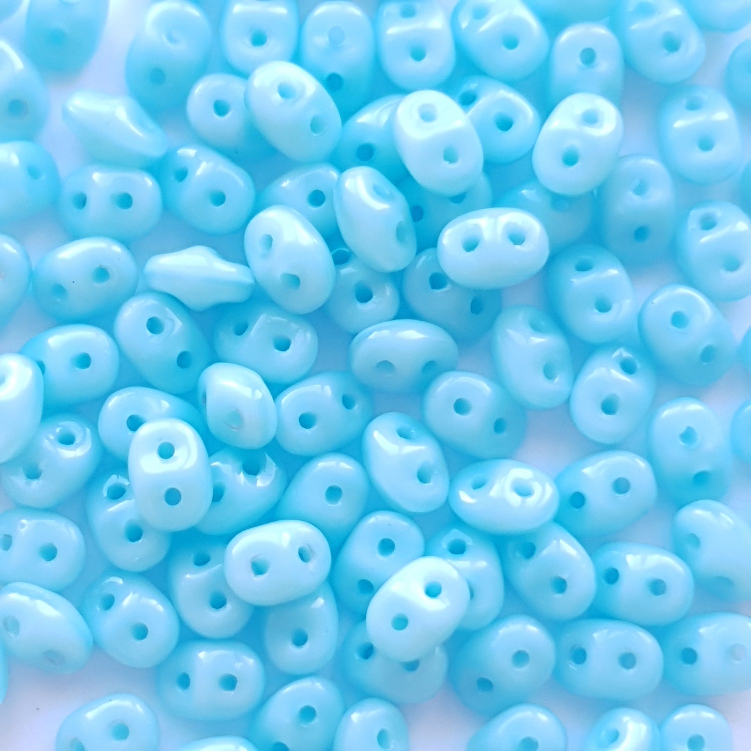 Superduo 5x2mm Milky Seafoam