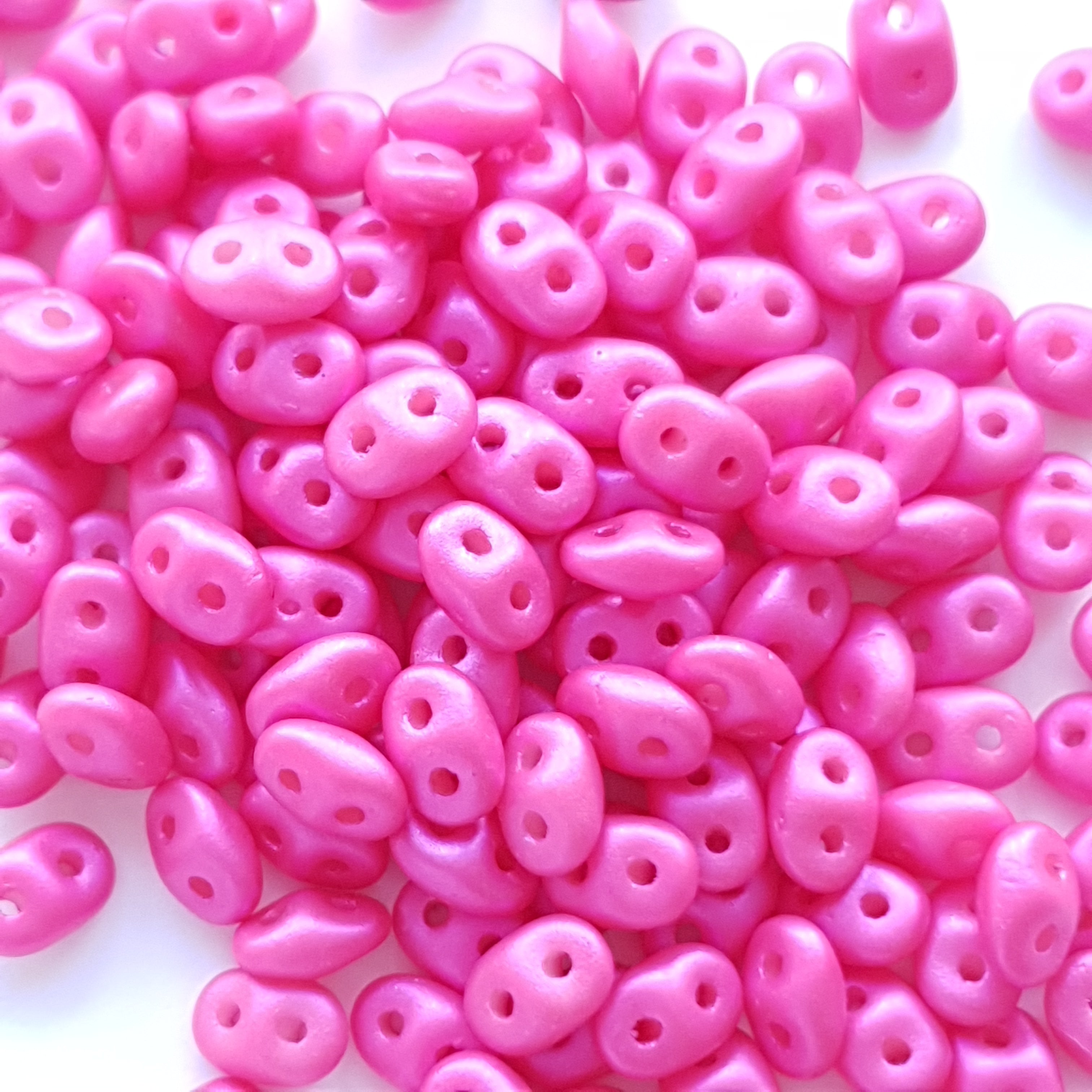 Superduo 5x2mm Pearl shine Hot Neon Pink