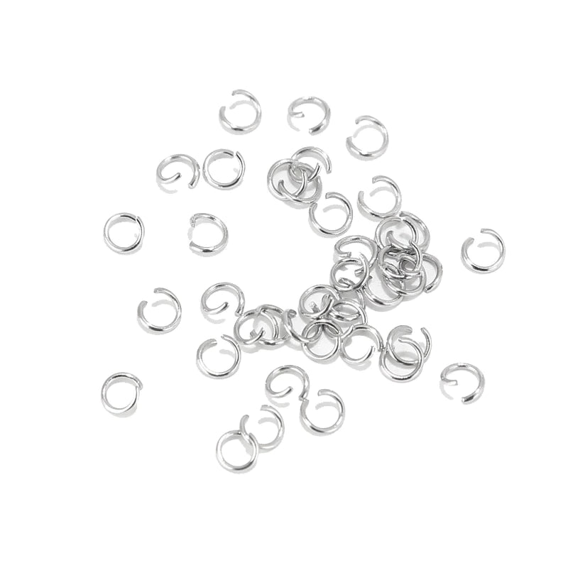 RVS Ringetjes 3.5mm 75 stuks zilver kleur